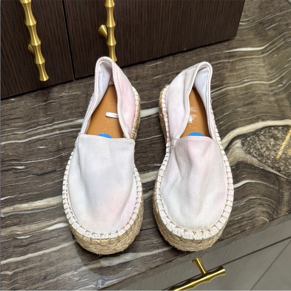 Splendid Laney Pink/Purple Pastel Tie-Dye Espadrille Slip-on Platform Shoes NEW